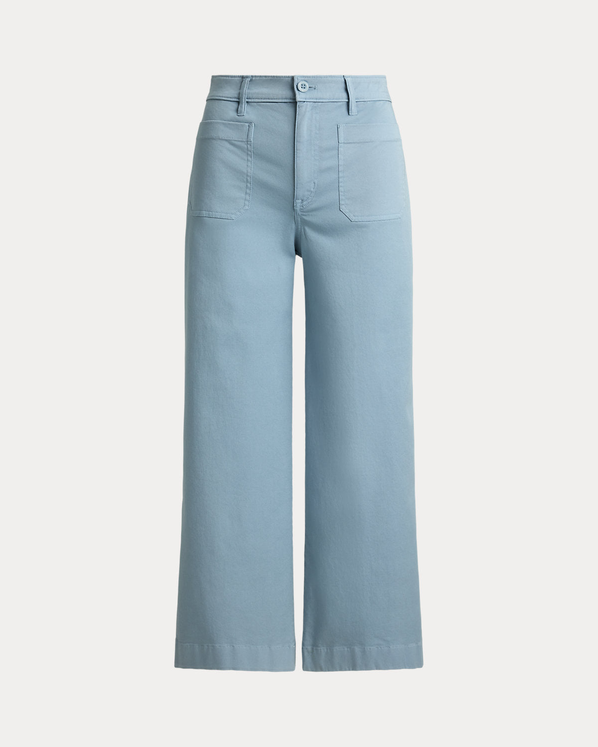 Stretch Chino Wide-Leg Cropped Pant