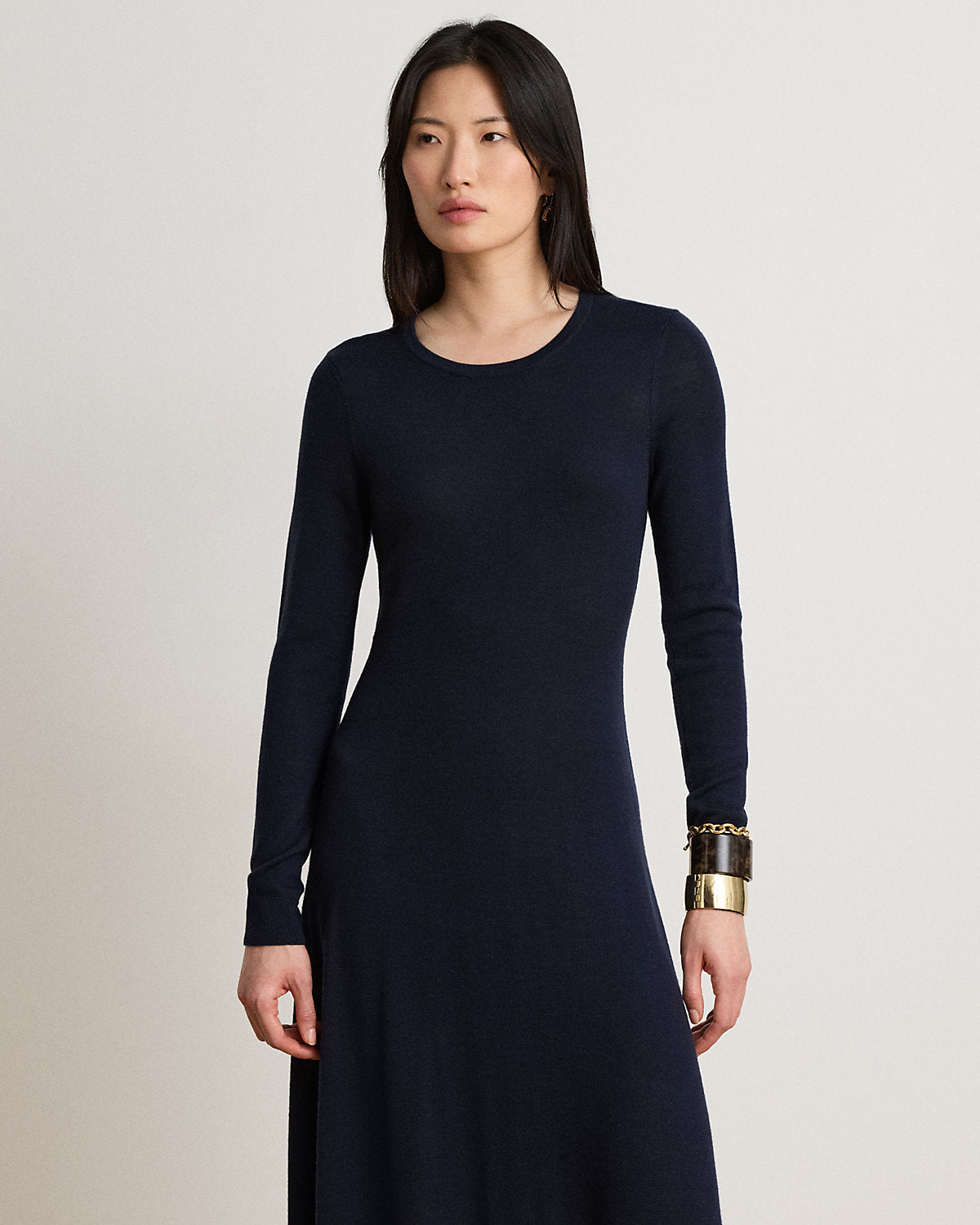 Wool Crewneck Sweater Dress