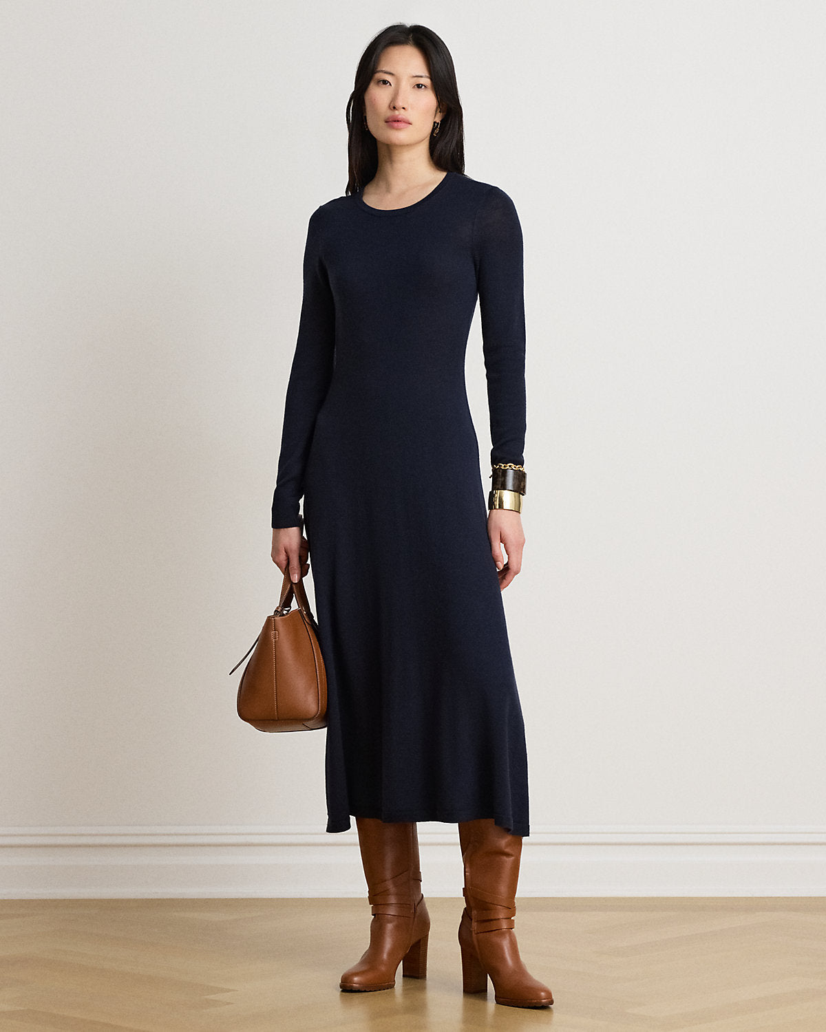 Wool Crewneck Sweater Dress