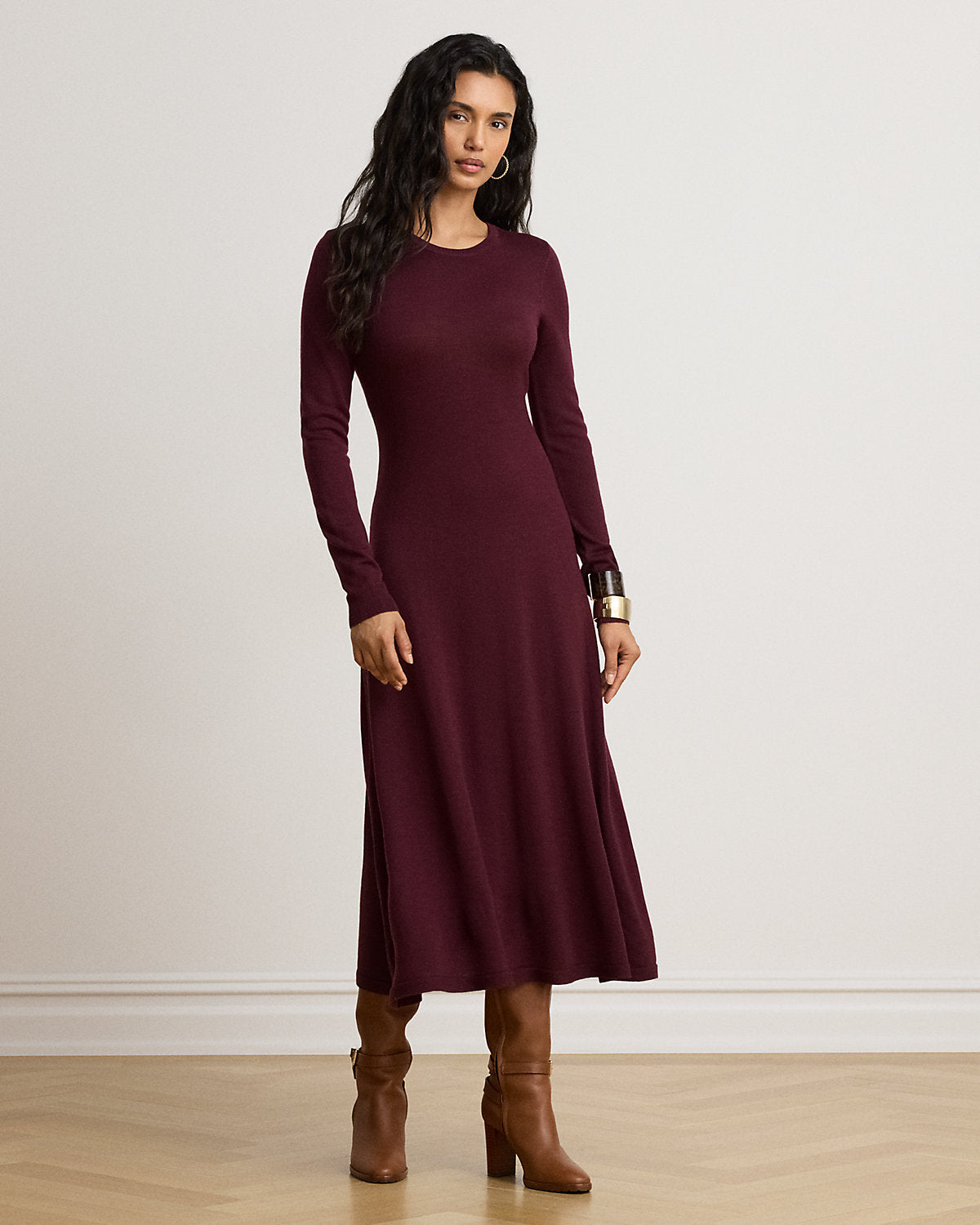 Wool Crewneck Sweater Dress