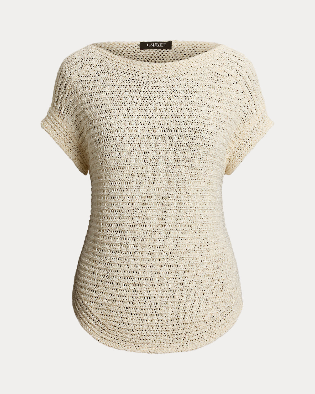 Rib-Knit Short-Sleeve Sweater
