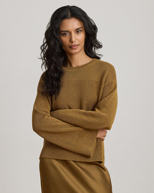 Cotton-Blend Crewneck Sweater