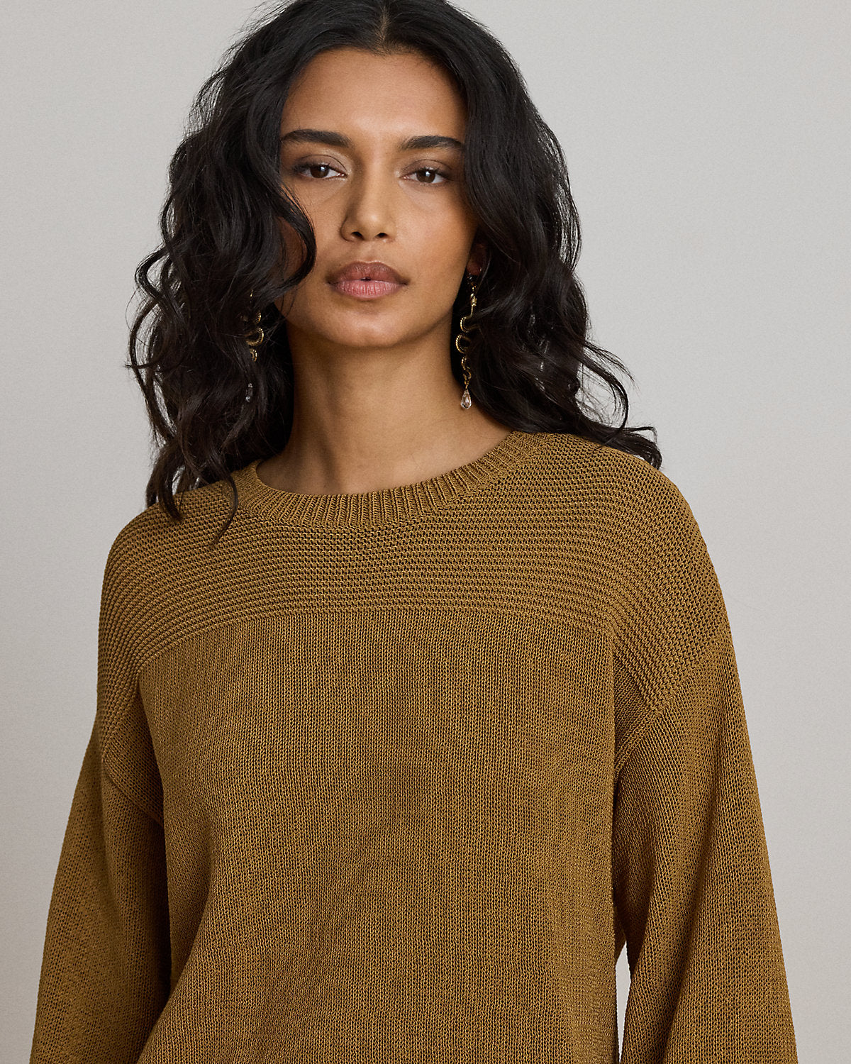 Cotton-Blend Crewneck Sweater