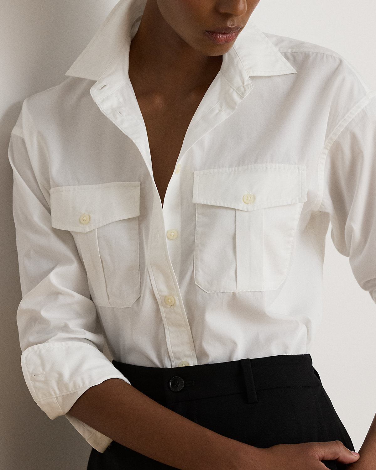 Relaxed Fit Cotton Broadcloth Shirt