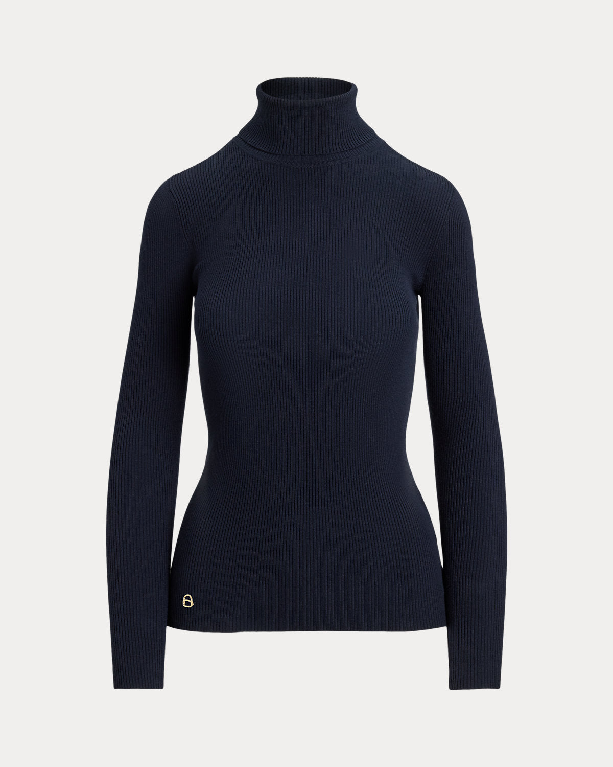 Cotton-Blend Ribbed Turtleneck