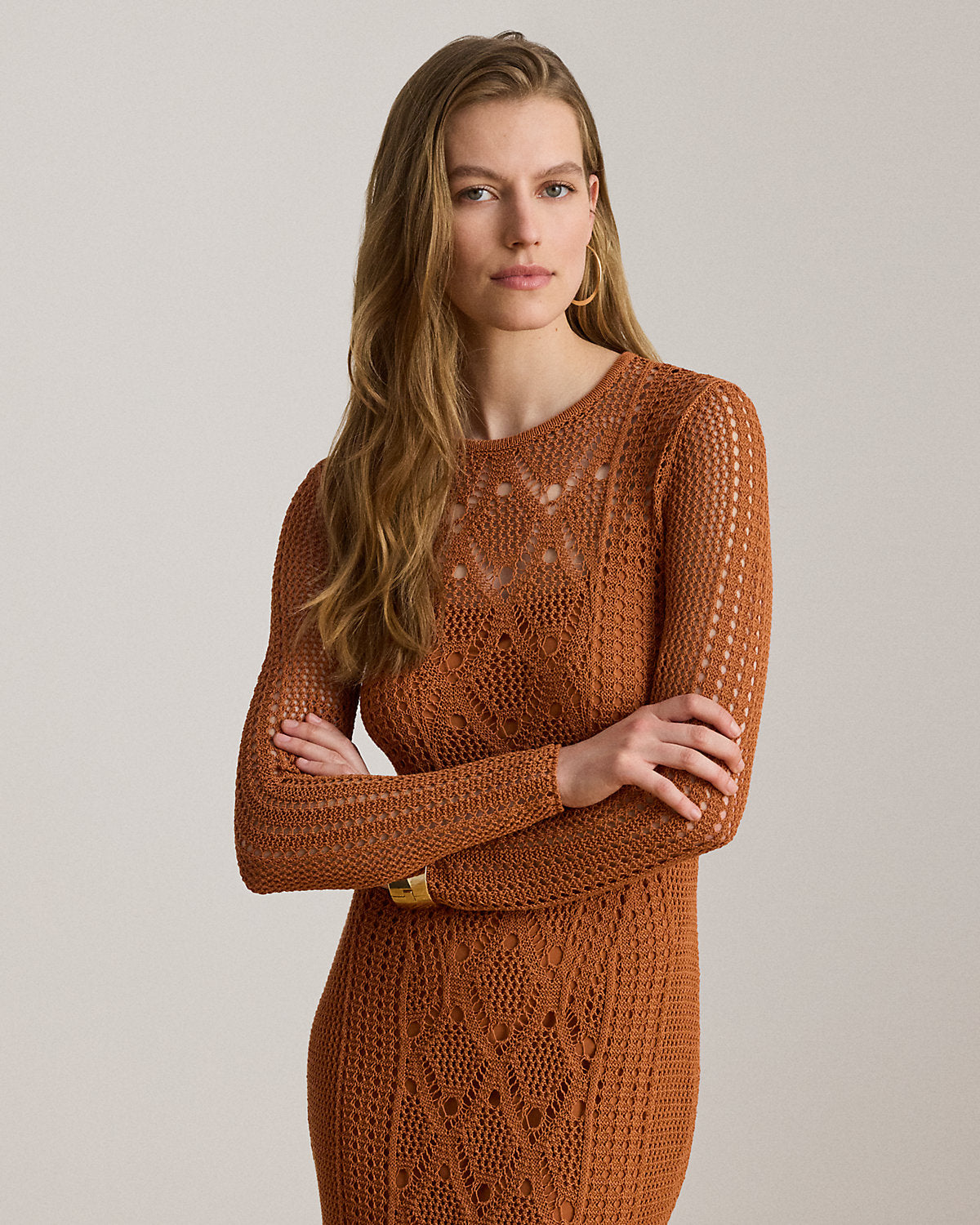 Pointelle-Knit Sheath Dress