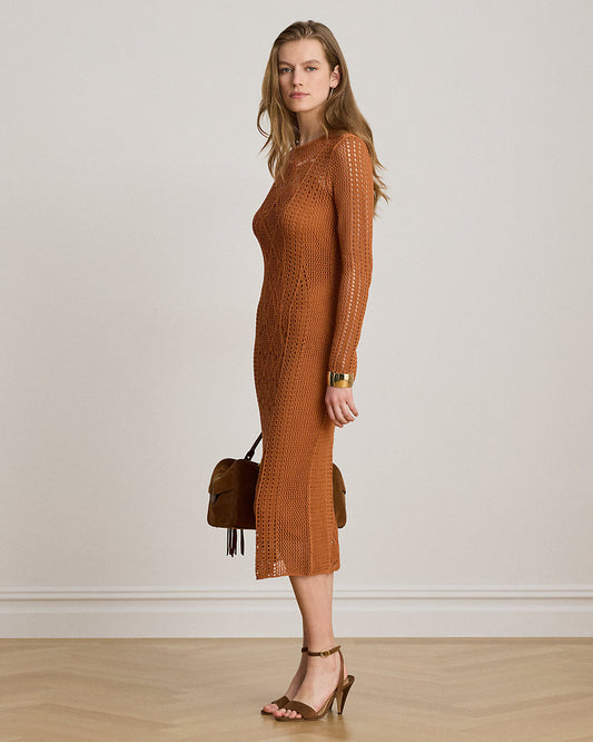 Pointelle-Knit Sheath Dress