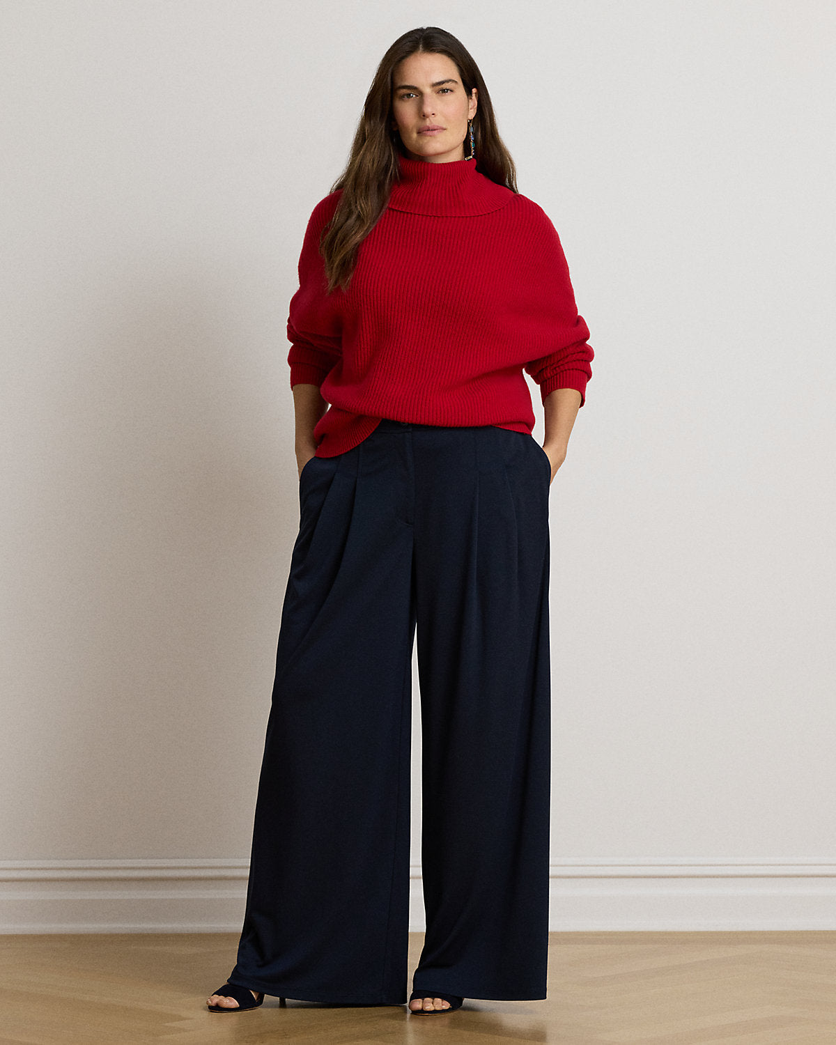 Ribbed Wool-Cashmere Turtleneck Sweater