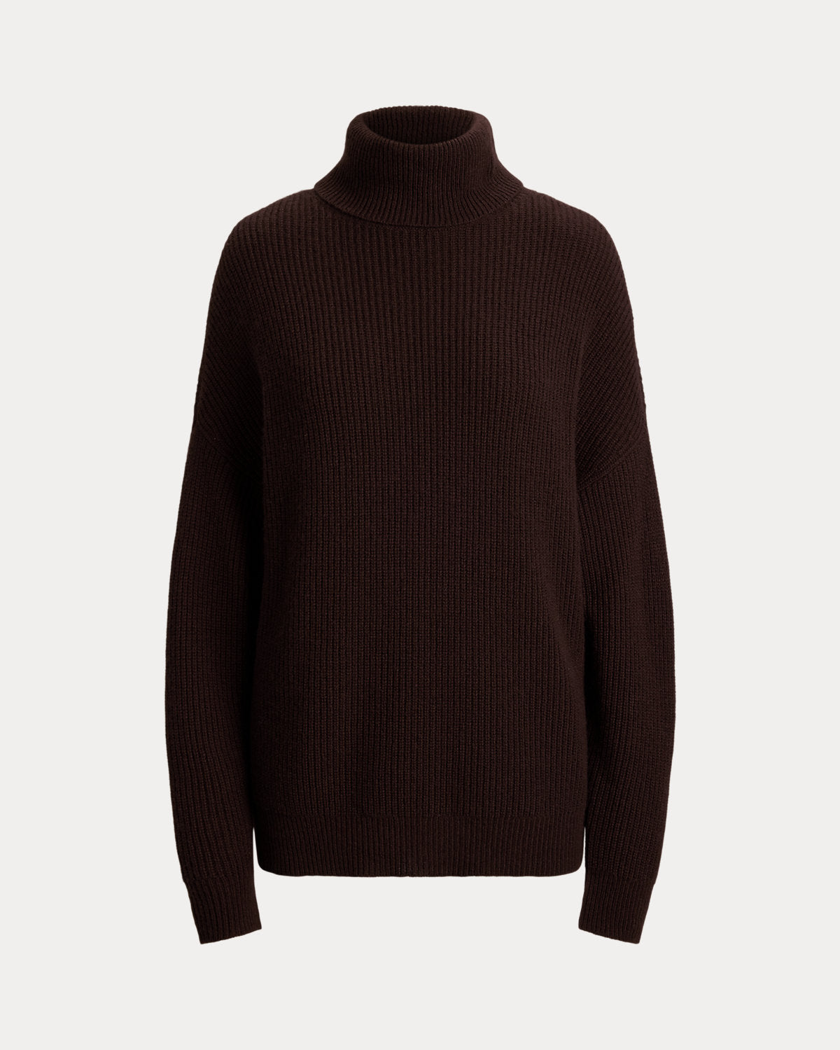 Ribbed Wool-Cashmere Turtleneck Sweater