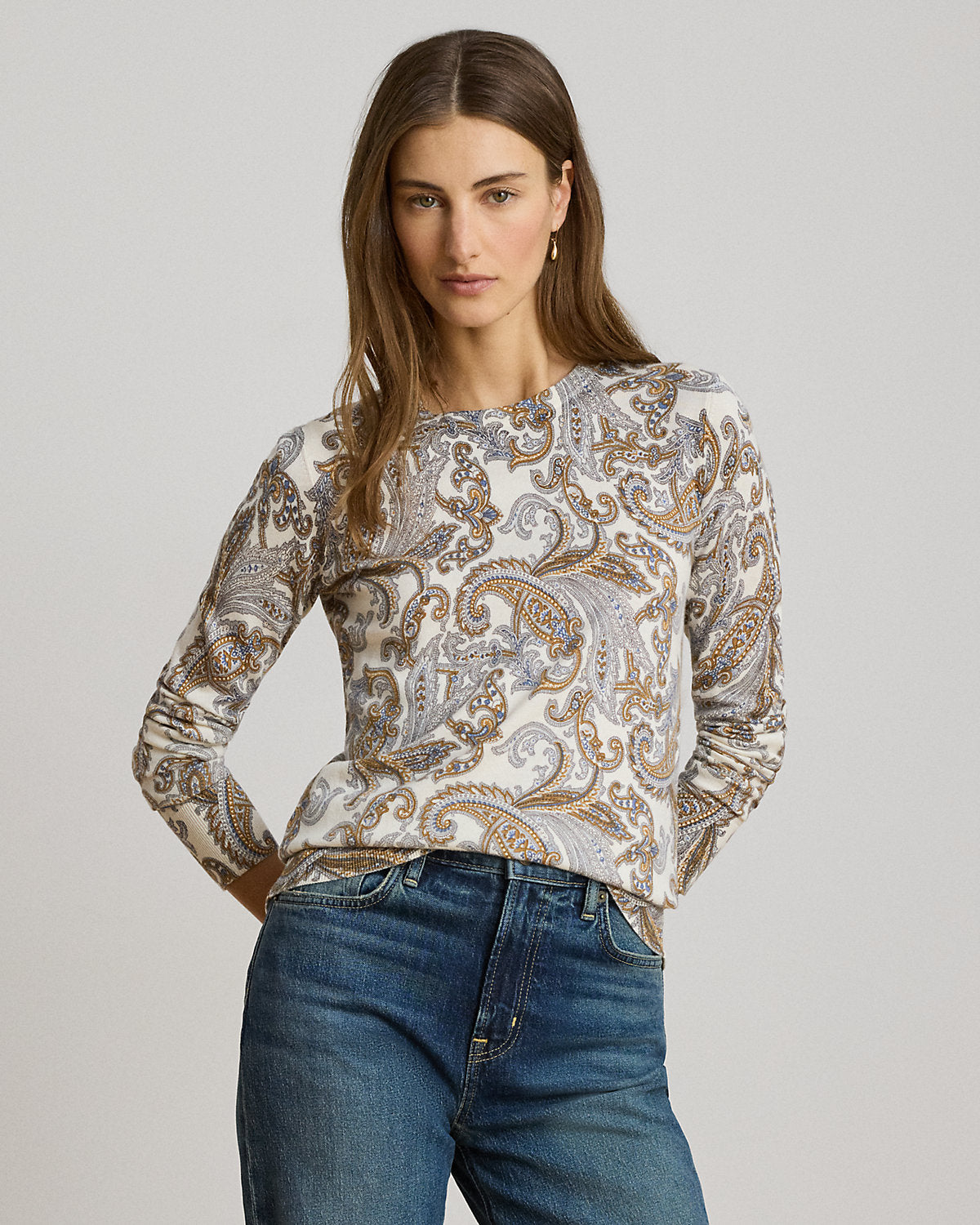 Paisley Cotton-Modal Sweater