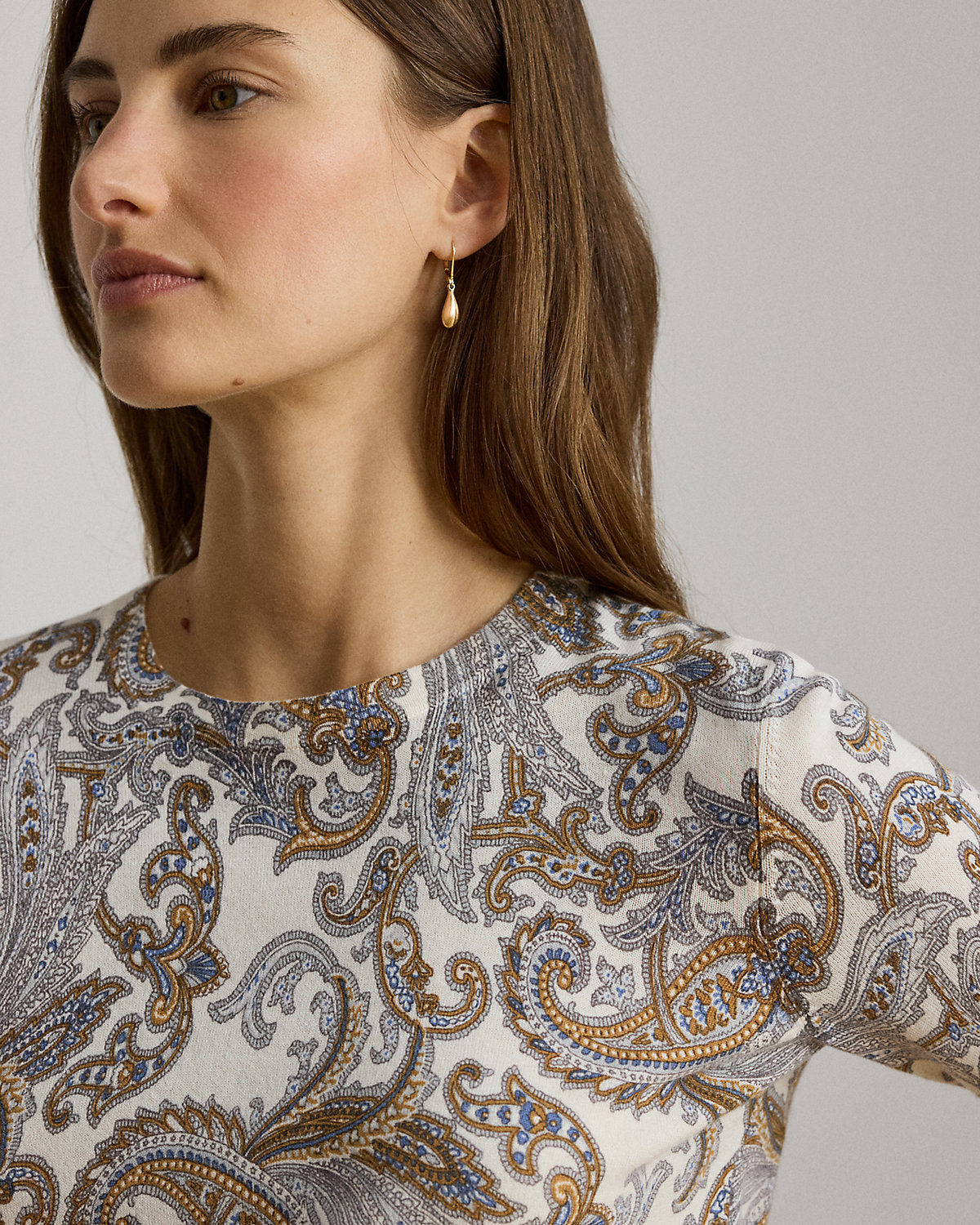 Paisley Cotton-Modal Sweater