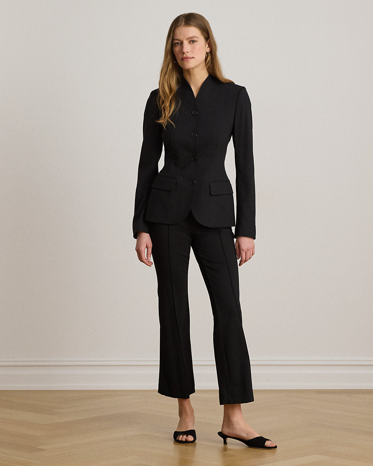 Stretch Wool Crepe Jacket