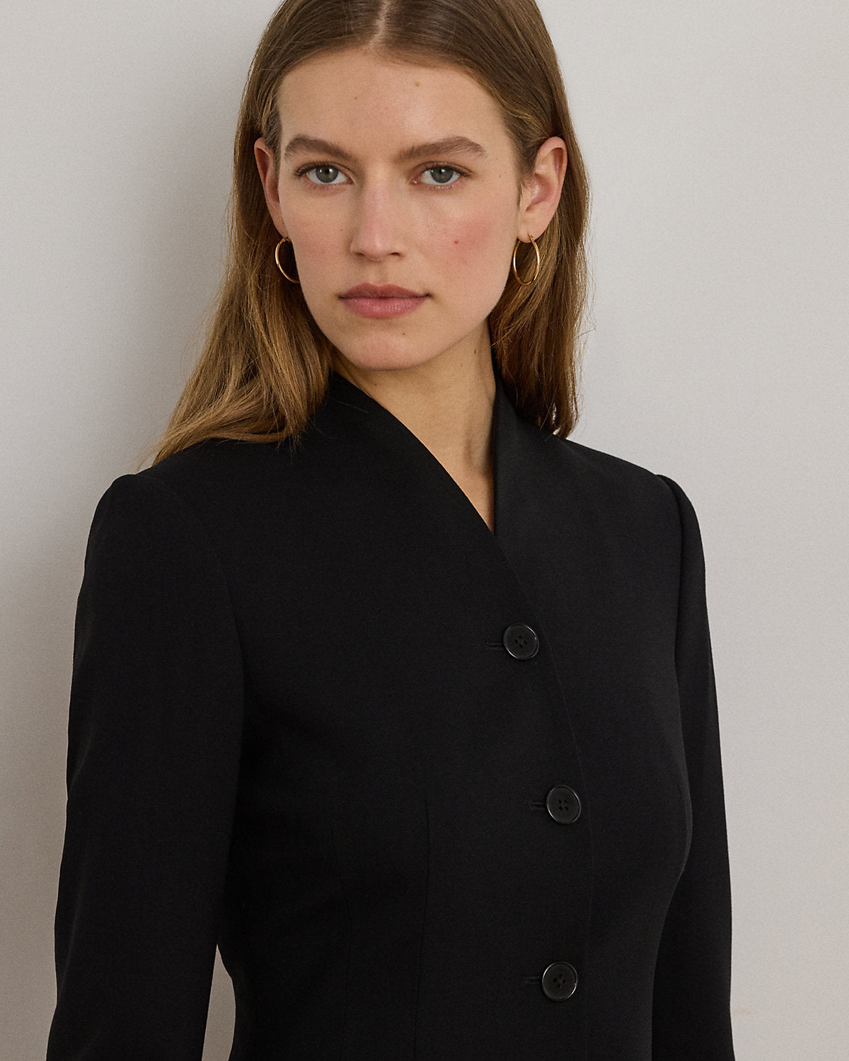Stretch Wool Crepe Jacket