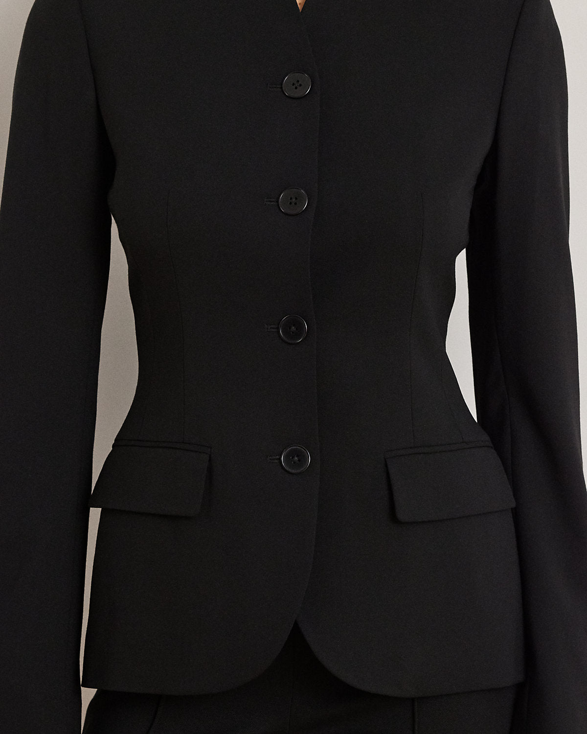 Stretch Wool Crepe Jacket