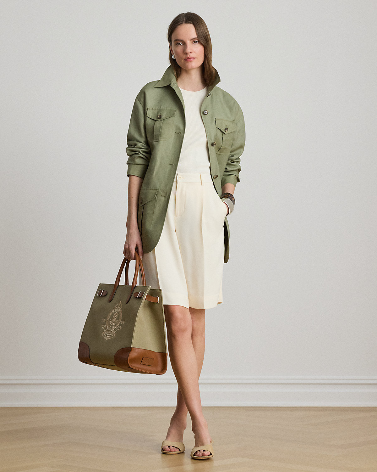 Linen-Blend Twill Field Jacket