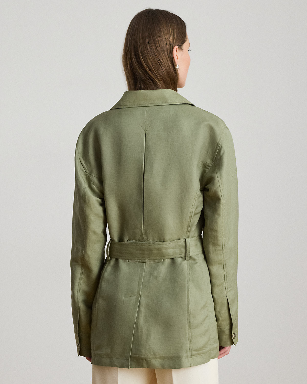 Linen-Blend Twill Field Jacket
