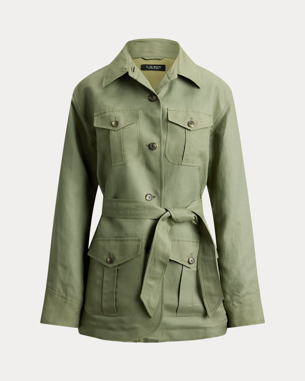 Linen-Blend Twill Field Jacket