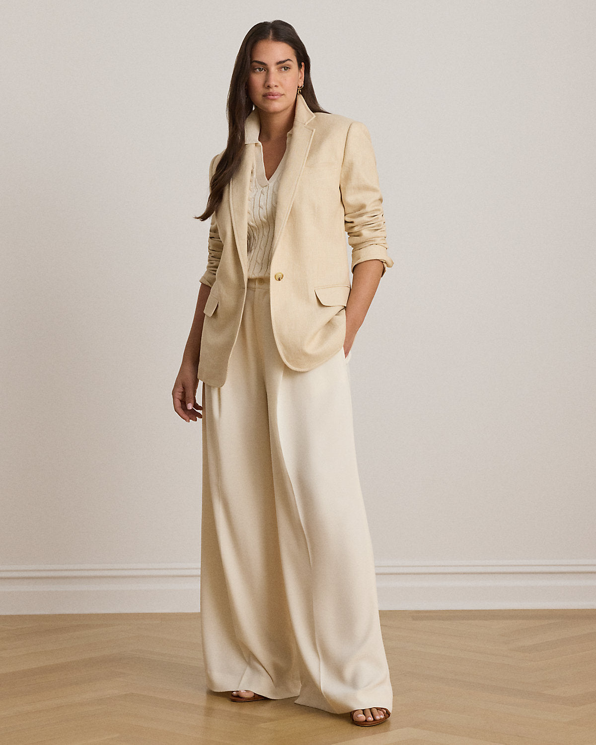 Linen-Cotton Tweed Blazer