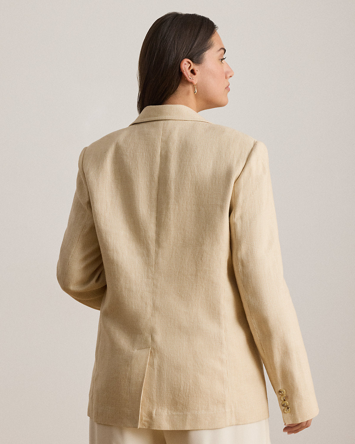 Linen-Cotton Tweed Blazer