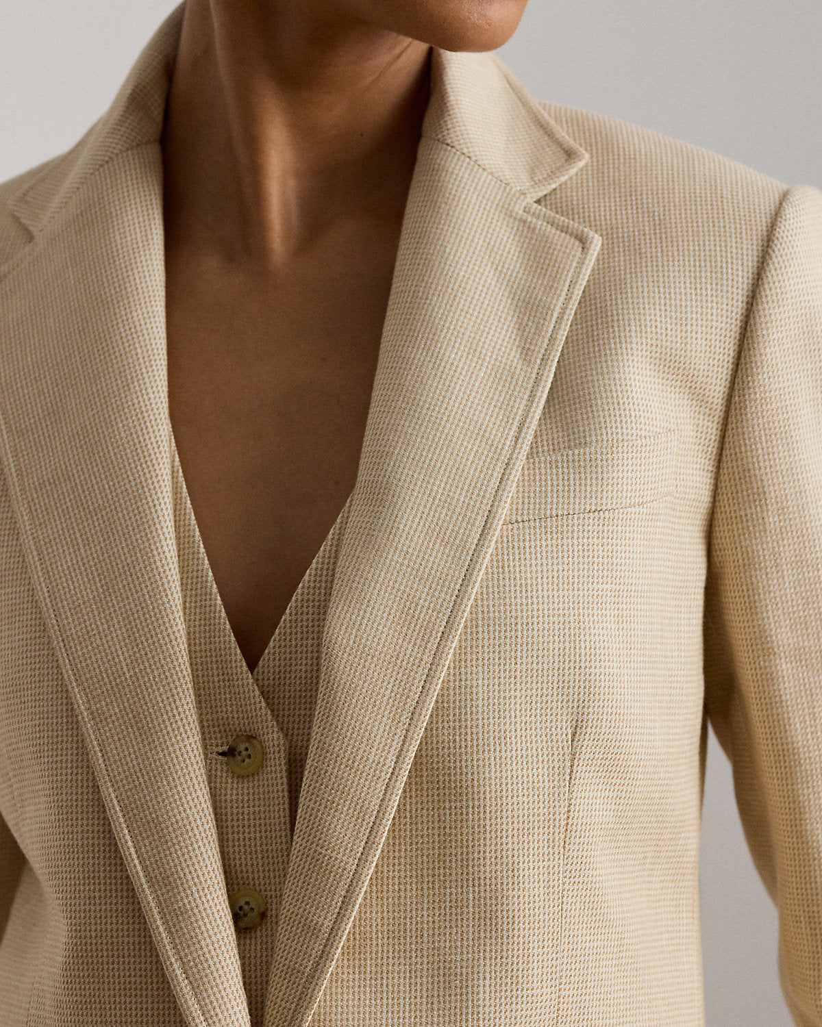 Linen-Cotton Tweed Blazer