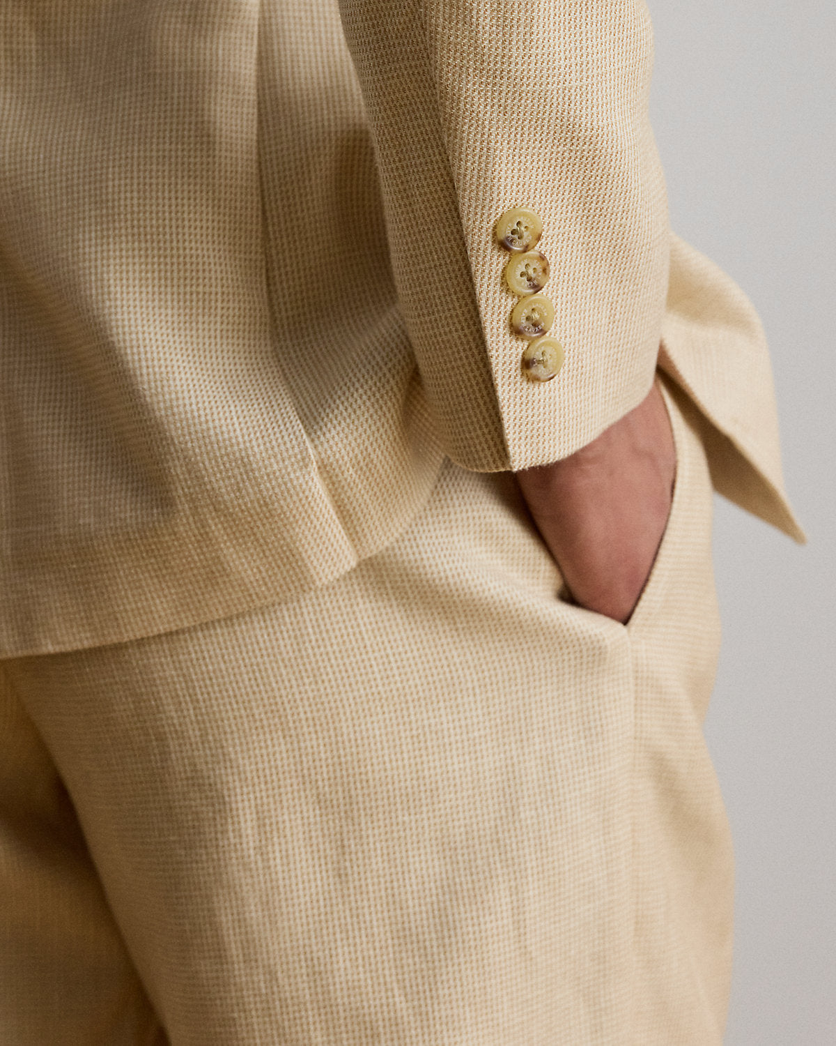 Linen-Cotton Tweed Blazer