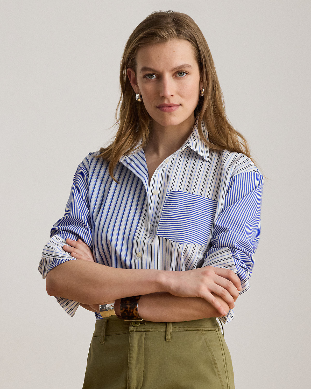 Relaxed Fit Striped Broadcloth Shirt