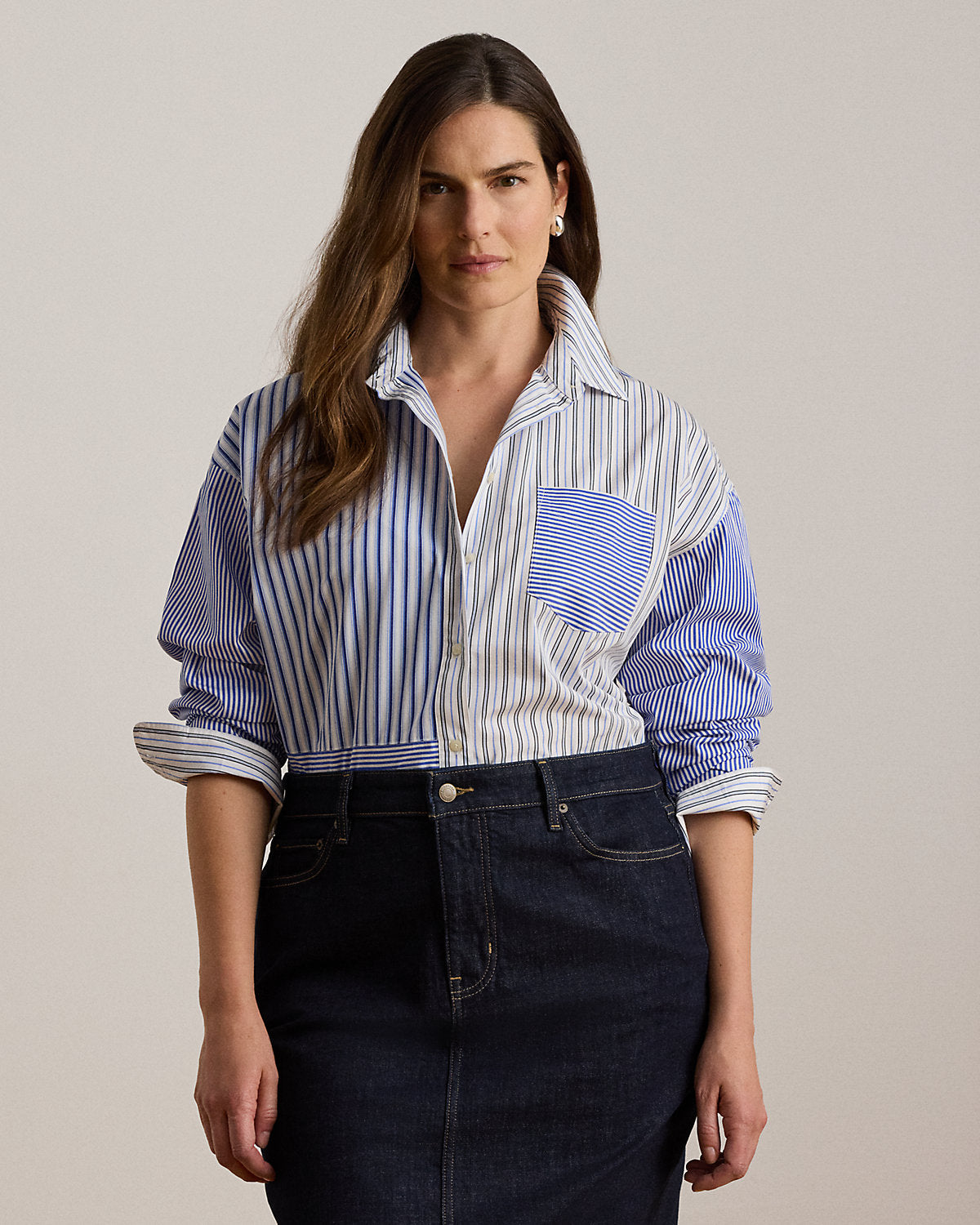 Relaxed Fit Striped Broadcloth Shirt