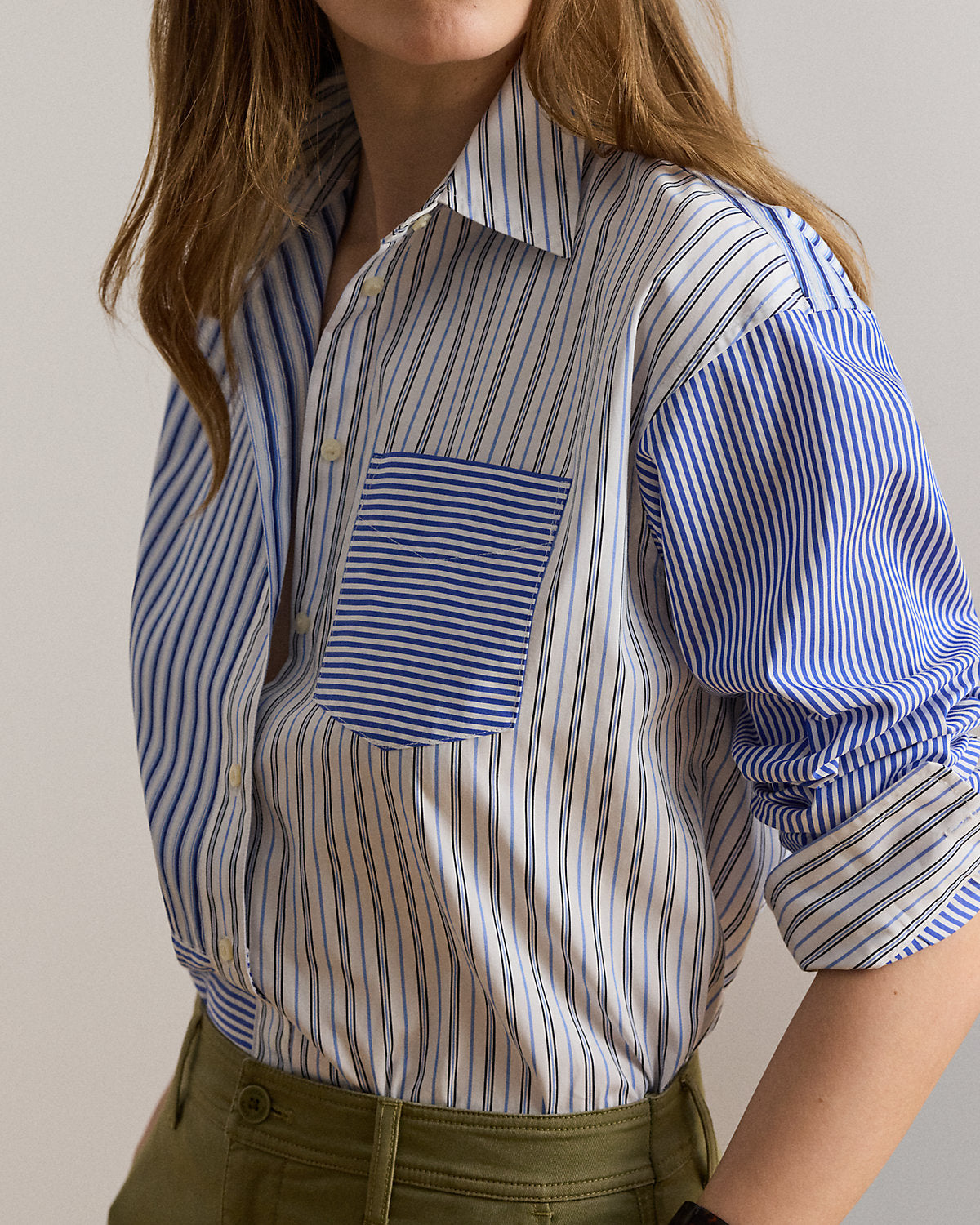 Relaxed Fit Striped Broadcloth Shirt