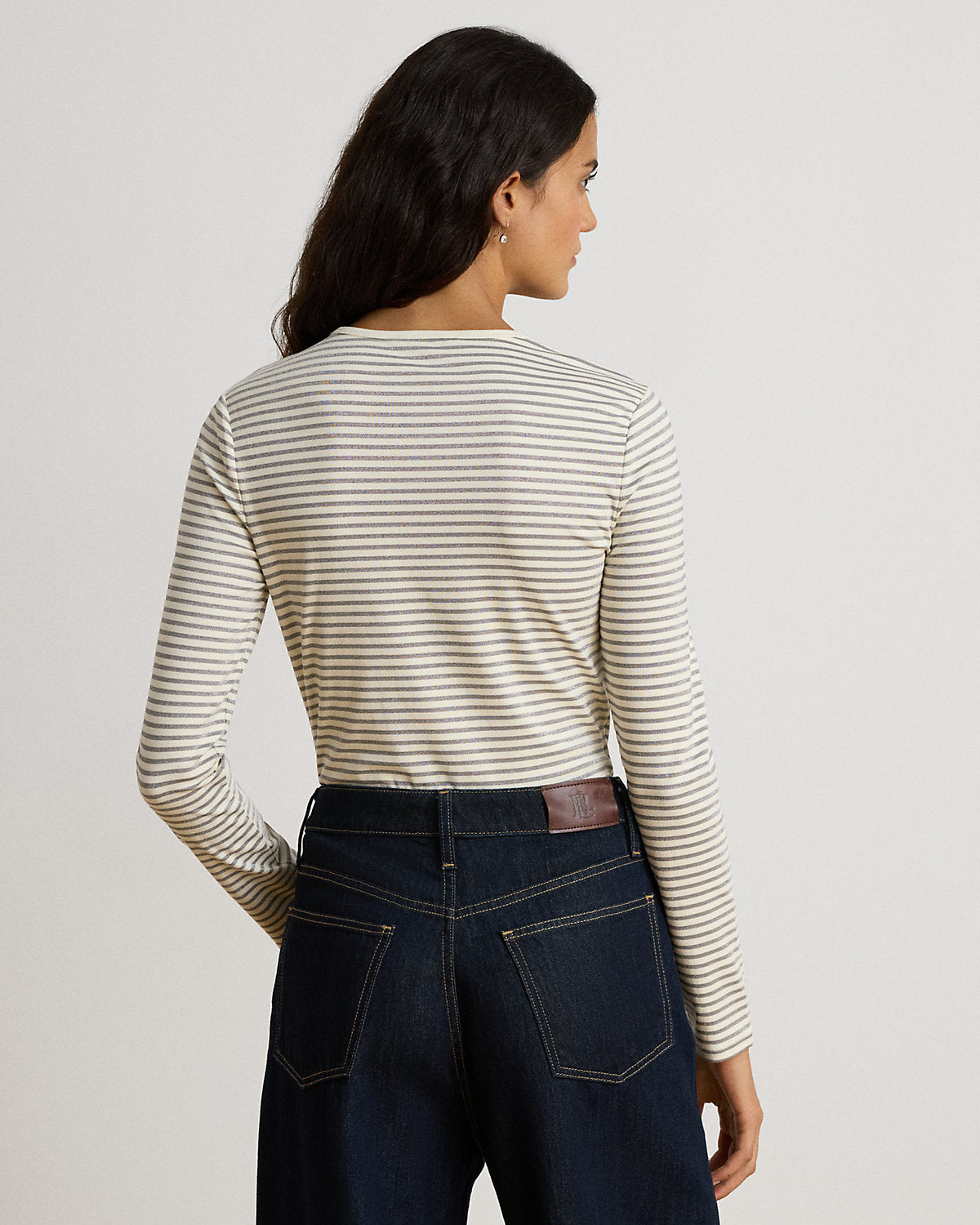 Striped Cotton-Blend Long-Sleeve Tee