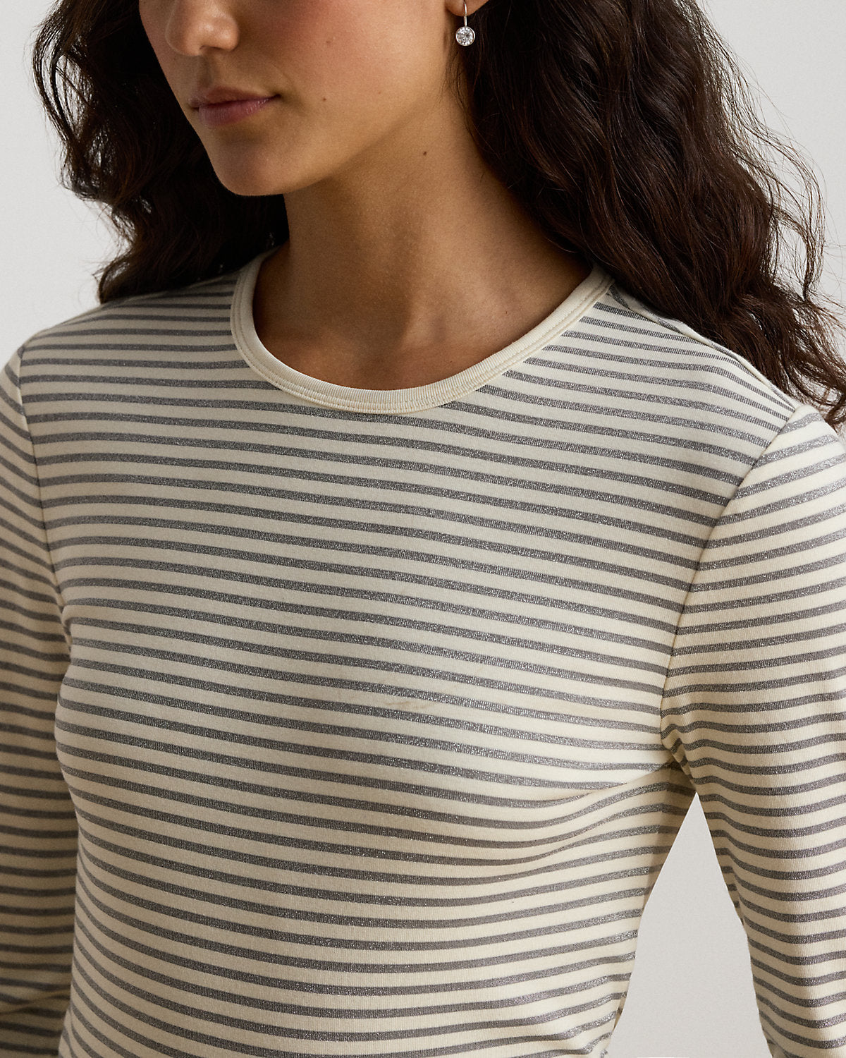 Striped Cotton-Blend Long-Sleeve Tee