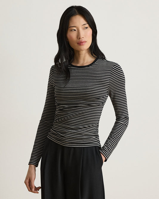 Striped Cotton-Blend Long-Sleeve Tee