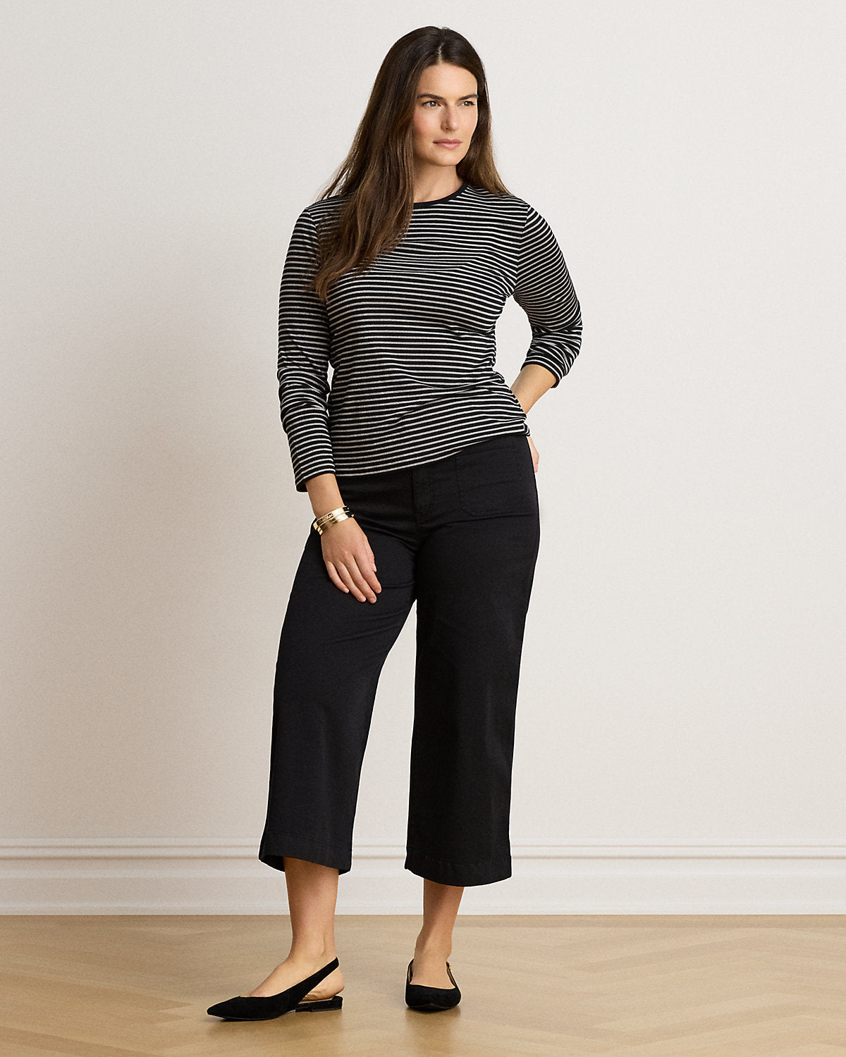 Striped Cotton-Blend Long-Sleeve Tee