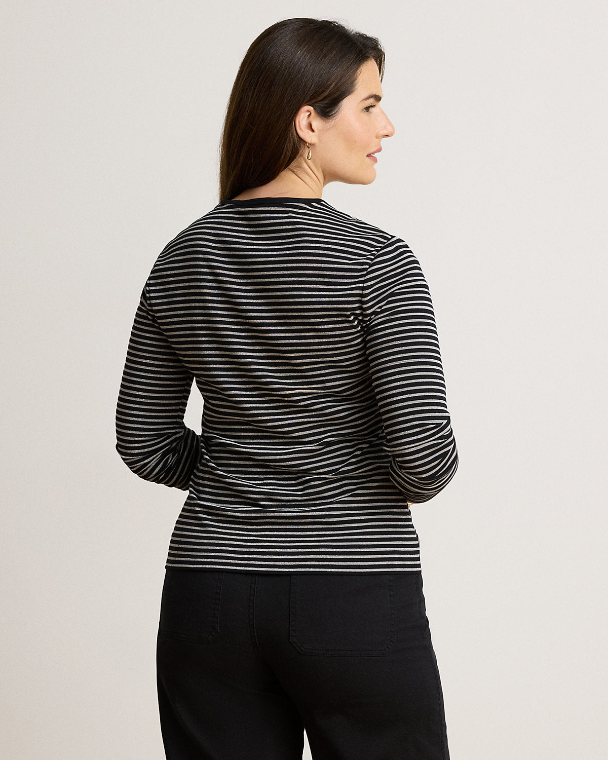 Striped Cotton-Blend Long-Sleeve Tee