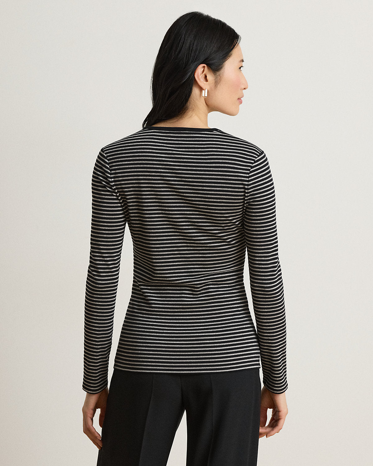 Striped Cotton-Blend Long-Sleeve Tee