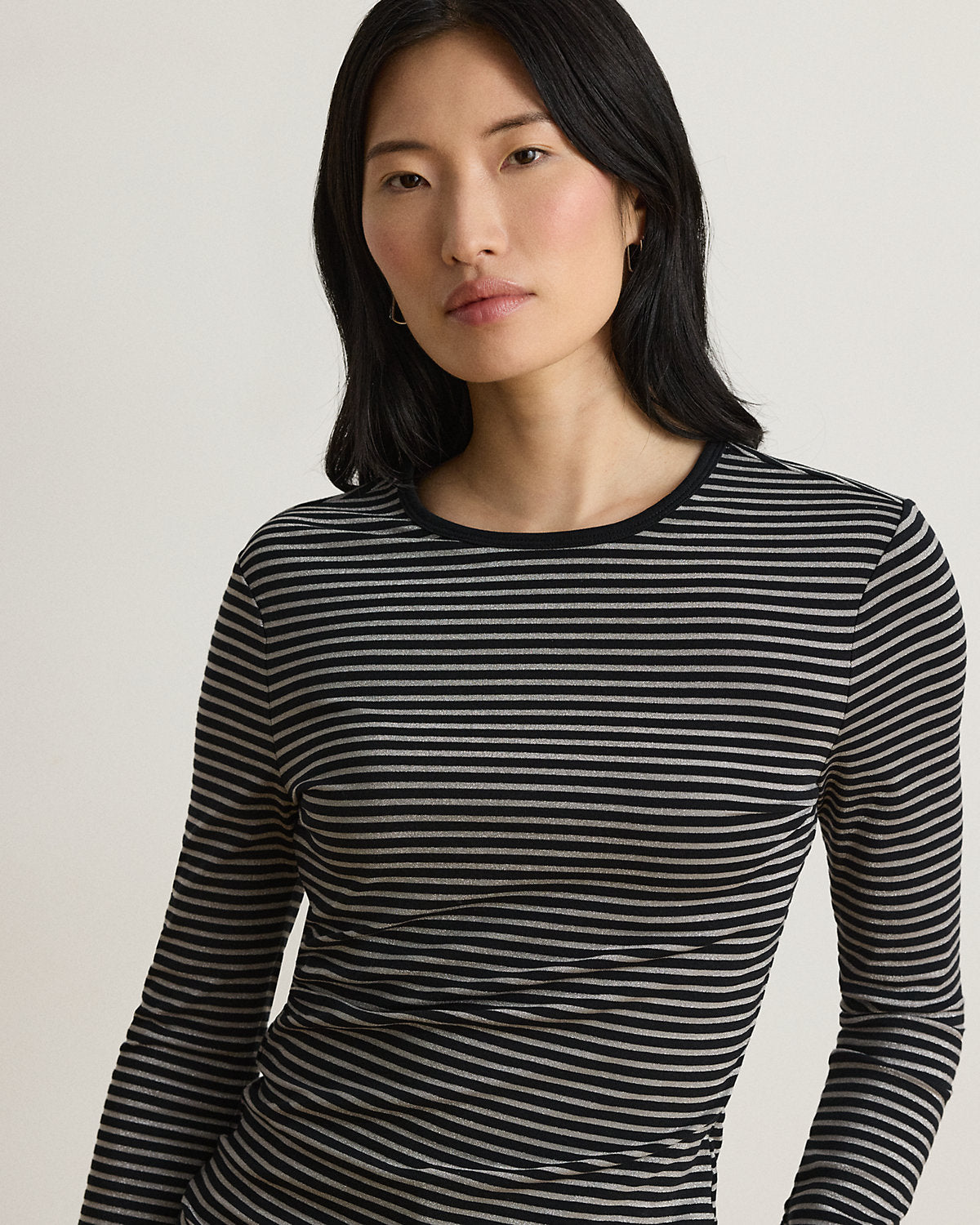 Striped Cotton-Blend Long-Sleeve Tee
