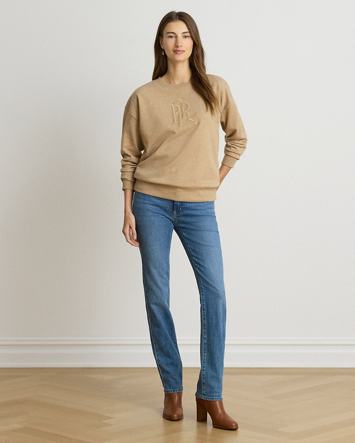 Embroidered-Logo French Terry Pullover