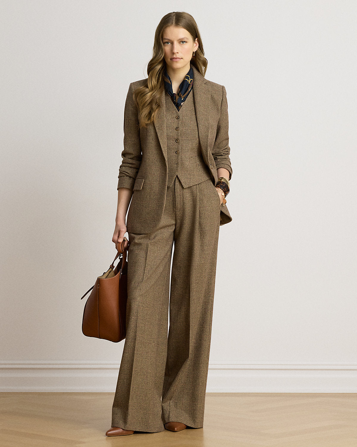 Glen Plaid Wool Twill Blazer