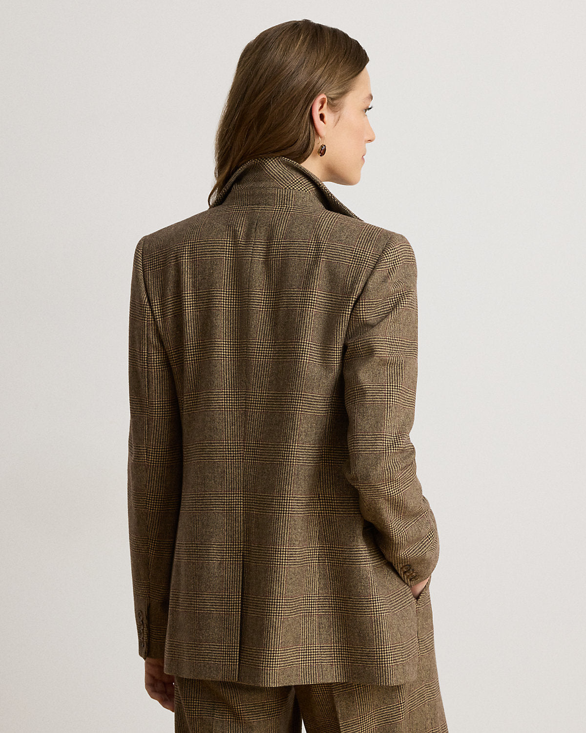 Glen Plaid Wool Twill Blazer