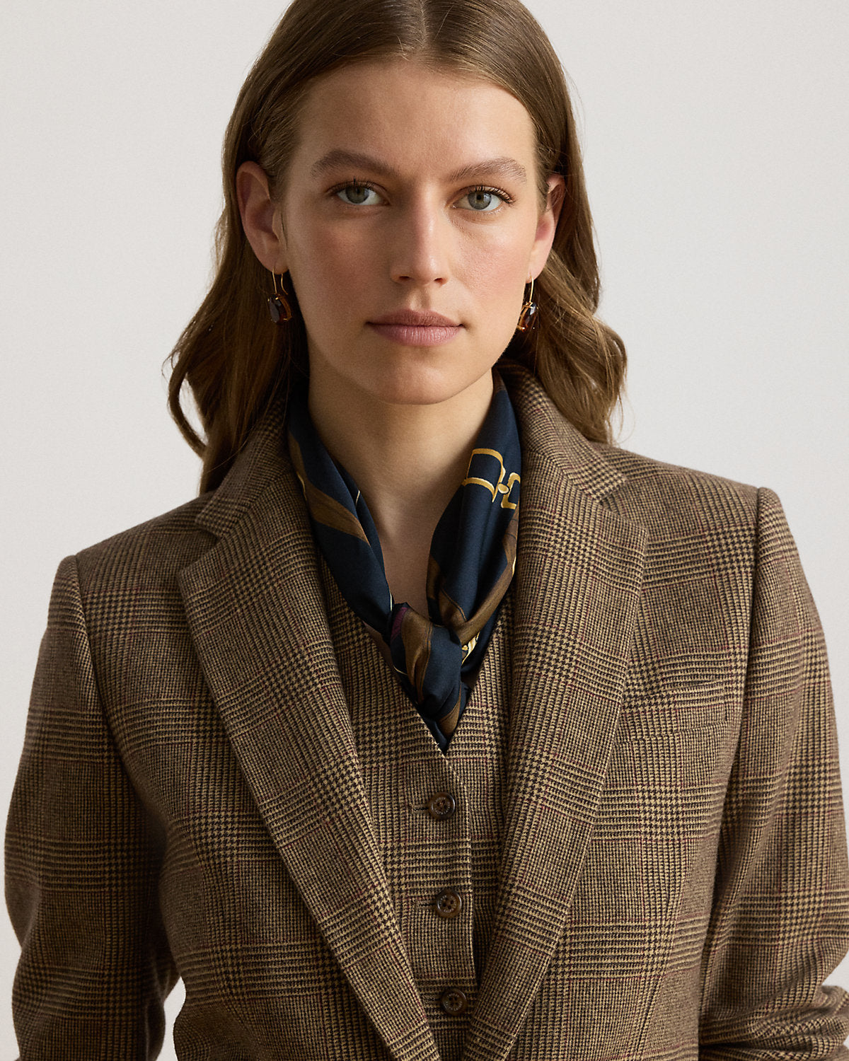 Glen Plaid Wool Twill Blazer