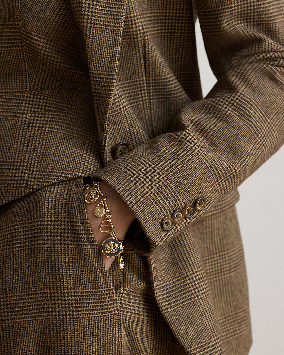 Glen Plaid Wool Twill Blazer