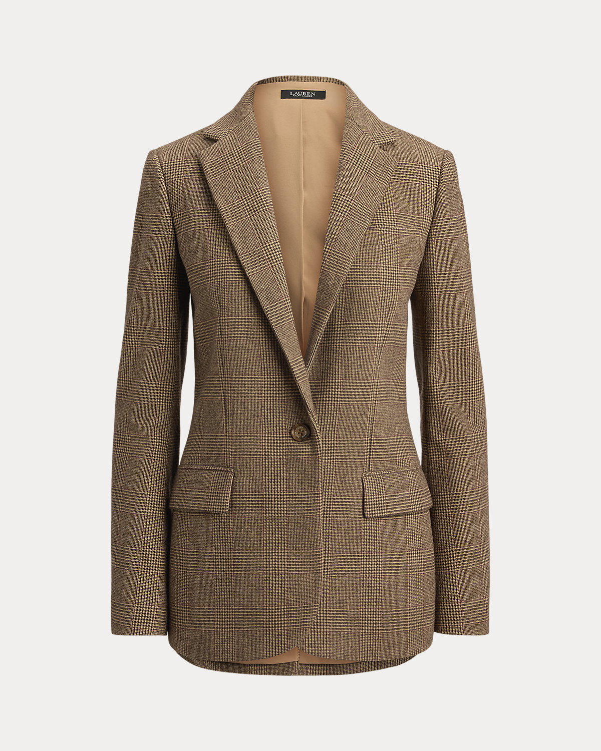 Glen Plaid Wool Twill Blazer