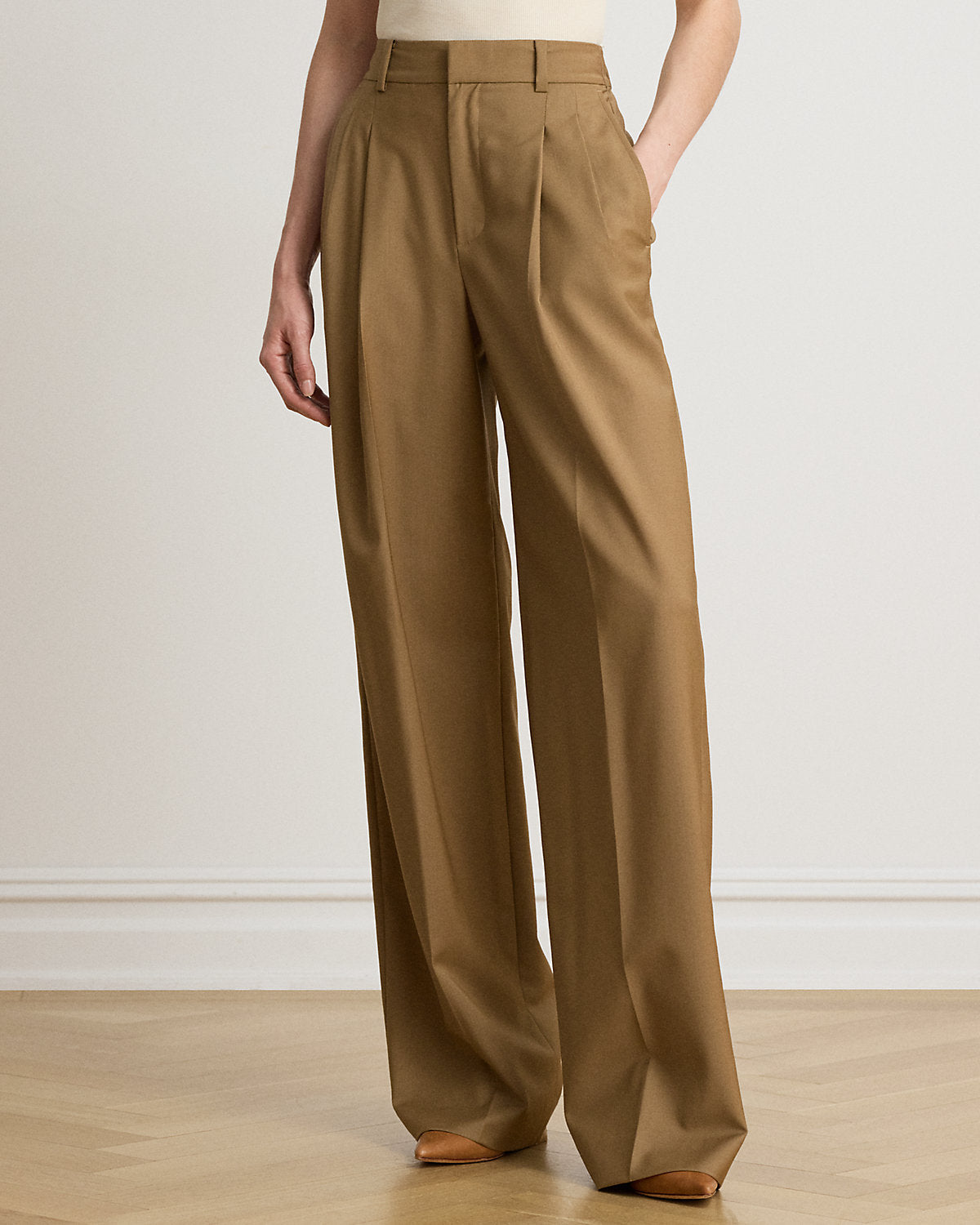 Pleated Wool Pant