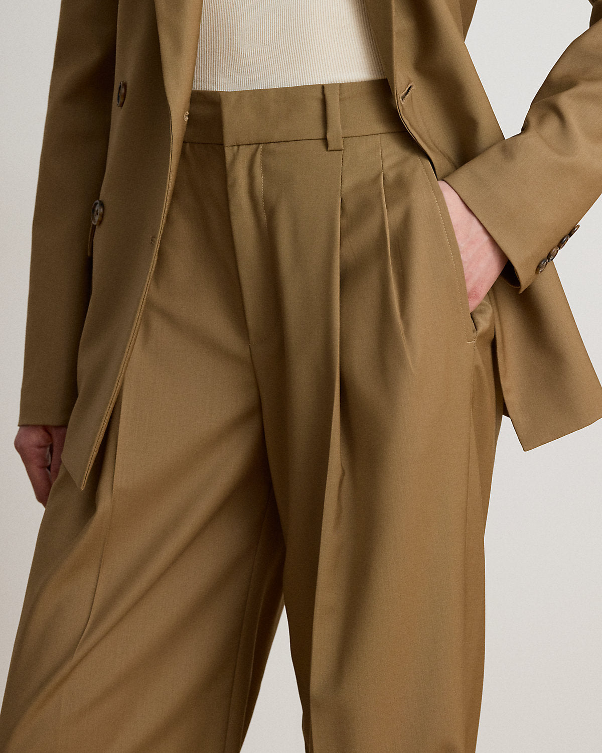 Pleated Wool Pant