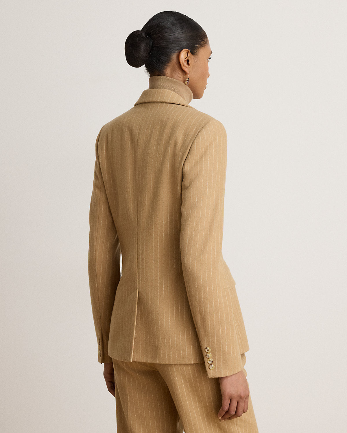 Pinstripe Wool-Blend Twill Blazer