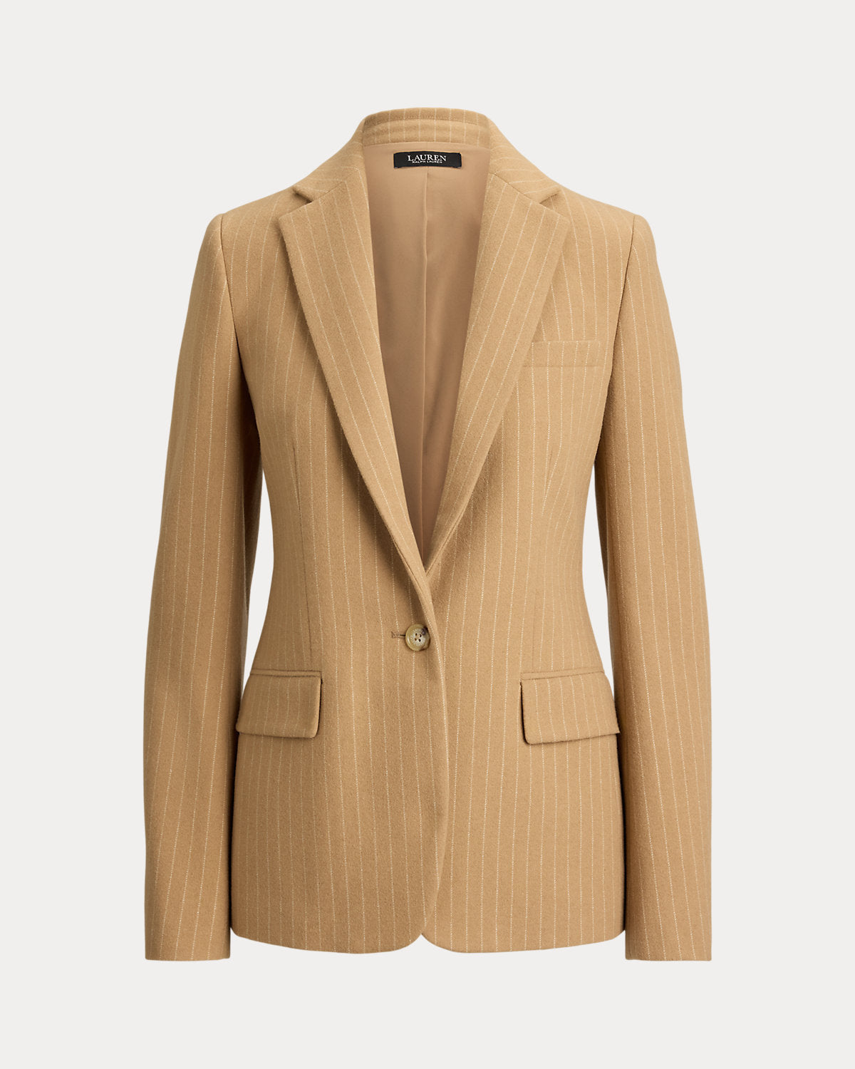 Pinstripe Wool-Blend Twill Blazer