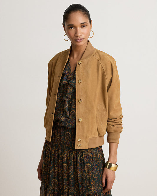 Goat-Suede Flight Jacket