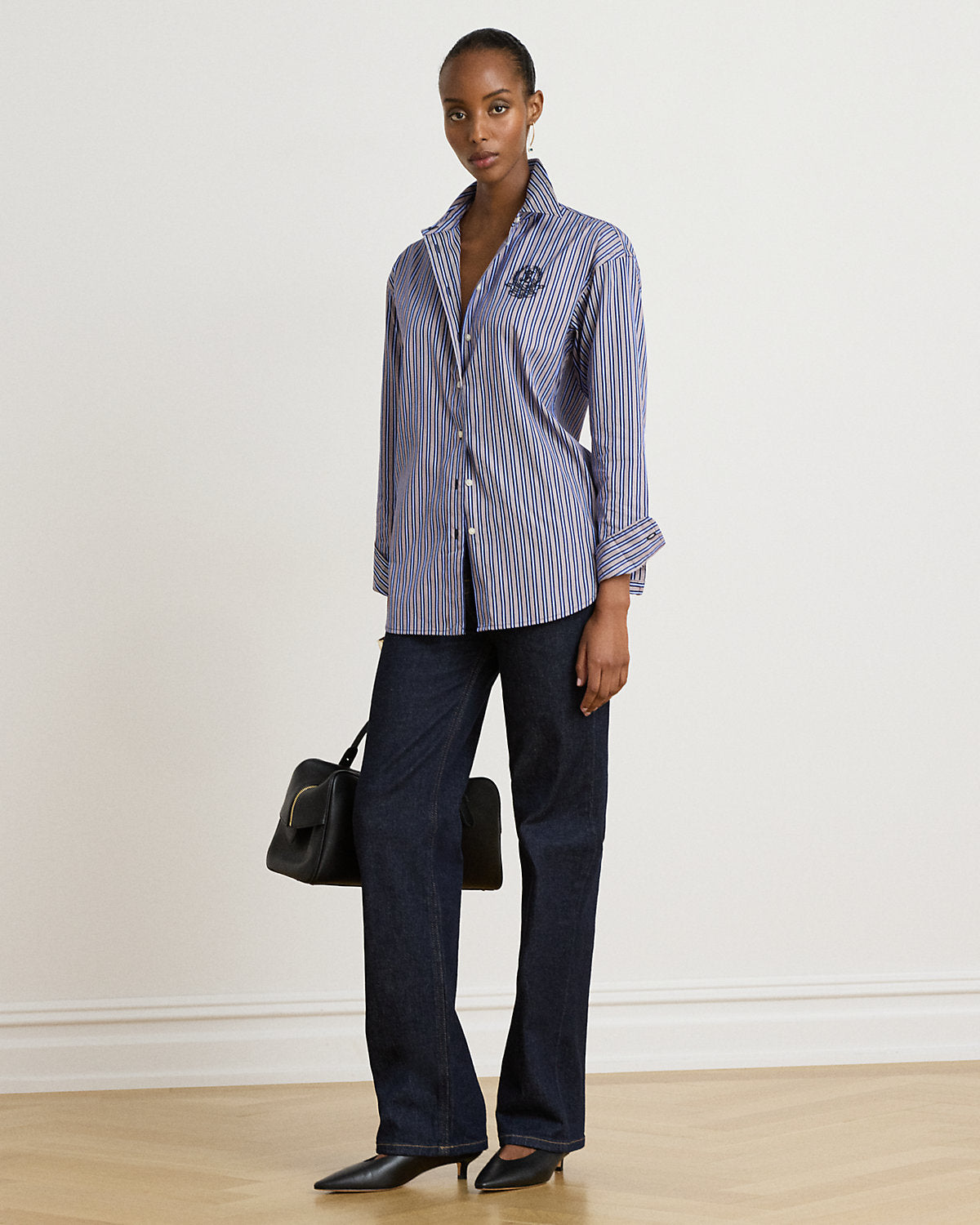 Relaxed Fit Striped Broadcloth Shirt