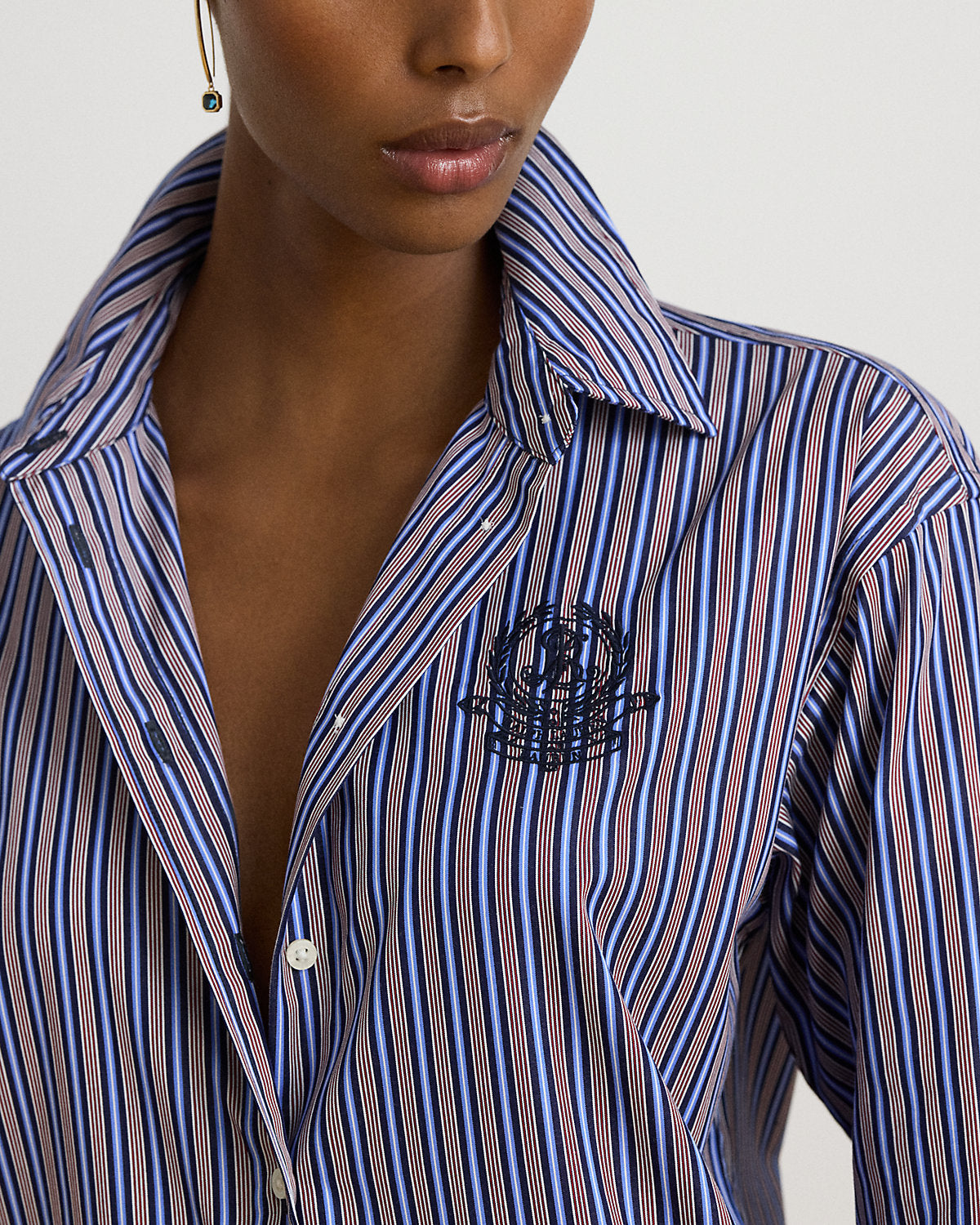 Relaxed Fit Striped Broadcloth Shirt