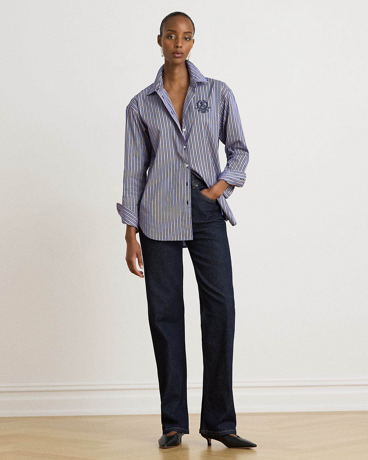 Relaxed Fit Striped Broadcloth Shirt