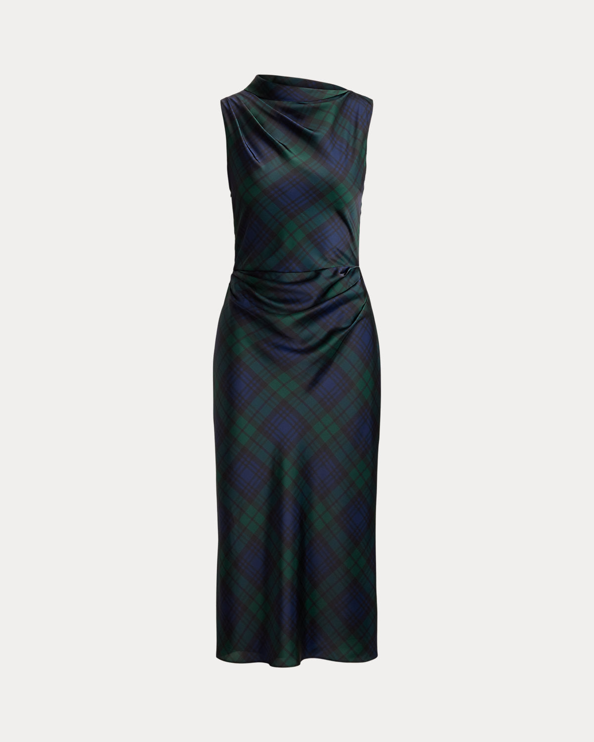 Black Watch Satin Charmeuse Dress